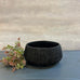 Small Low Black Textured Planter Pot 30cm