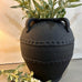 Textured Black Terracotta Vase 38cm