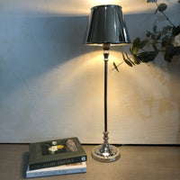 Slim Nickel Table Lamp with Metal Shade 64cm | Annie Mo's