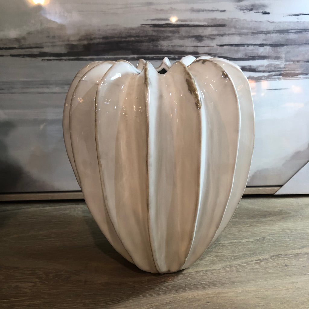 Off White Glazed Ceramic Vase 23cm | Annie Mo's