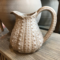 Large Taupe Glazed Urchin Jug 23cm | Annie Mo's