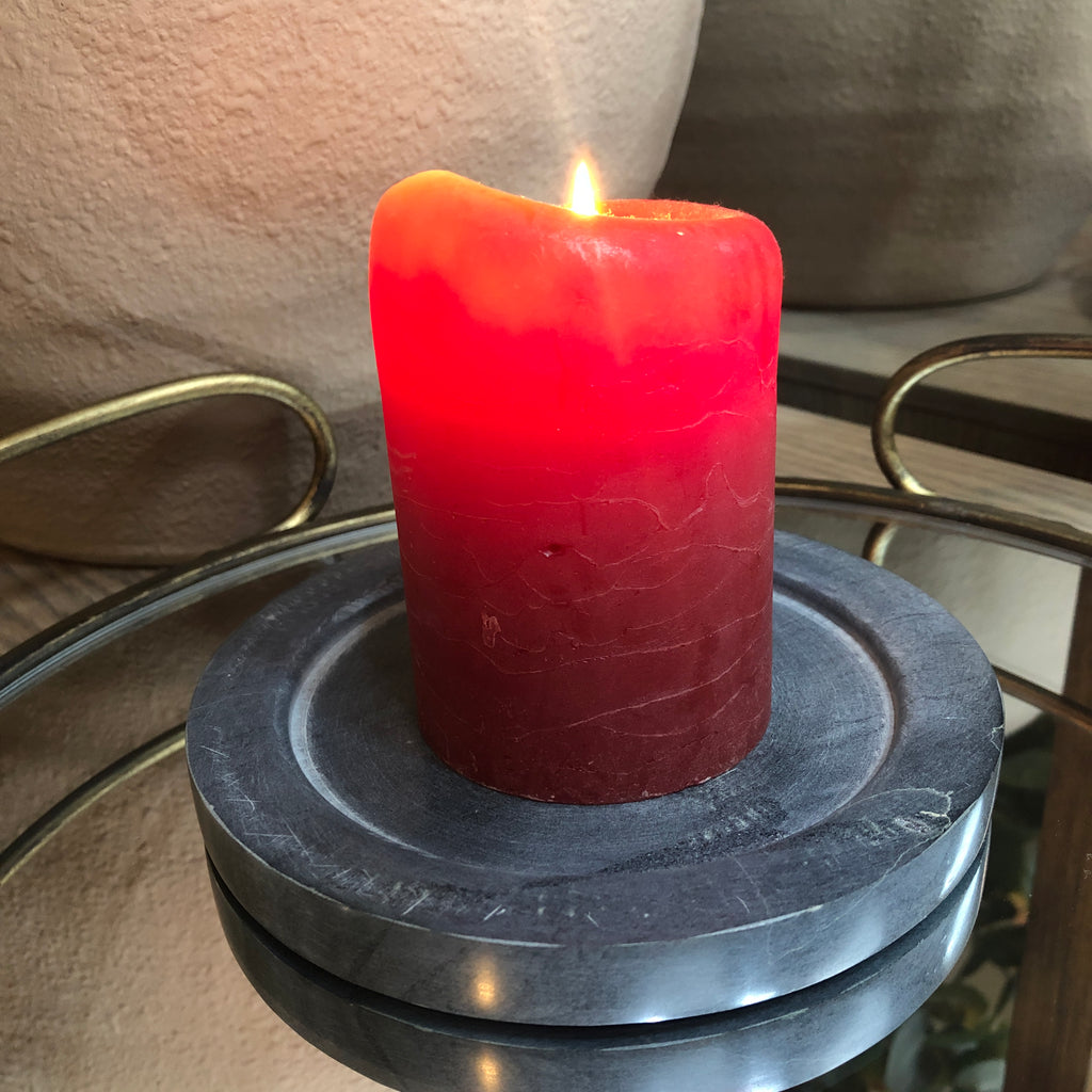 Grey Marble Candle Plate 15cm