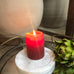 White Marble Candle Plate 15cm