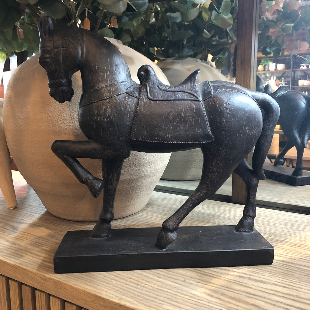 Black Decorative Horse 37cm