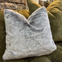 Faux Fur Charcoal Tipped Cushion 43 x 43cm