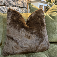 Faux Fur Brown Bear Cushion 43 x 43cm | Annie Mo's