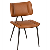 Jack Cognac PU Leather Dining Chair | Annie Mo's