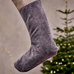 Karru Cotton Velvet Stocking - Charcoal