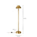 Brass Floor Lamp with Brass Shade 157cm