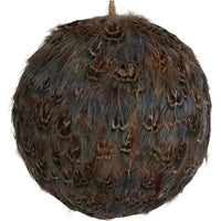 Grey Ball Feather Bauble 10cm | Annie Mo's