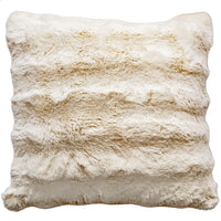 EXTREME SOFT TEXTURED CUSHION IN FAUX RABBIT NATURAL 50 X 50 | Annie 