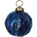 Diamond Cut Bauble Blue 6.5cm