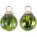 Bag of Ten Mini Mixed Shape Baubles - Green