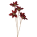 Metallic Burgundy and Golden Poinsettia Spray | Annie Mo's