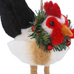 Mixed Wool Hen with Wreath Decoration