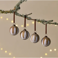 Noki Baubles - Gold and Cream - (Set of 4) 7.5cm | Annie Mo's