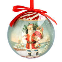 Nostalgia Santa Bauble with Ribbon | Annie Mo's