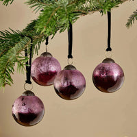 Pannee Round Baubles - Ruby (Set of 4) 8cm | Annie Mo's