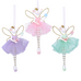 Pastel Resin and Fabric Fairy Mouse Decoration Assorted Set of Three