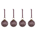 Patia Baubles - Antique Burgundy - (Set of 4) 8cm