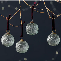 Patia Baubles - Clear - (Set of 4) 8cm | Annie Mo's