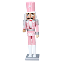 Pink Wood Nutcracker Ornament | Annie Mo's