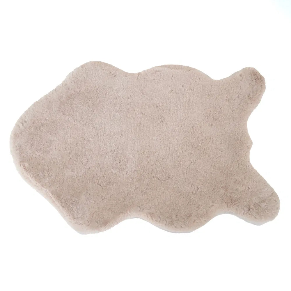 Beige Luxury Faux Fur Rabbit Rug 60x90cm | Annie Mo's