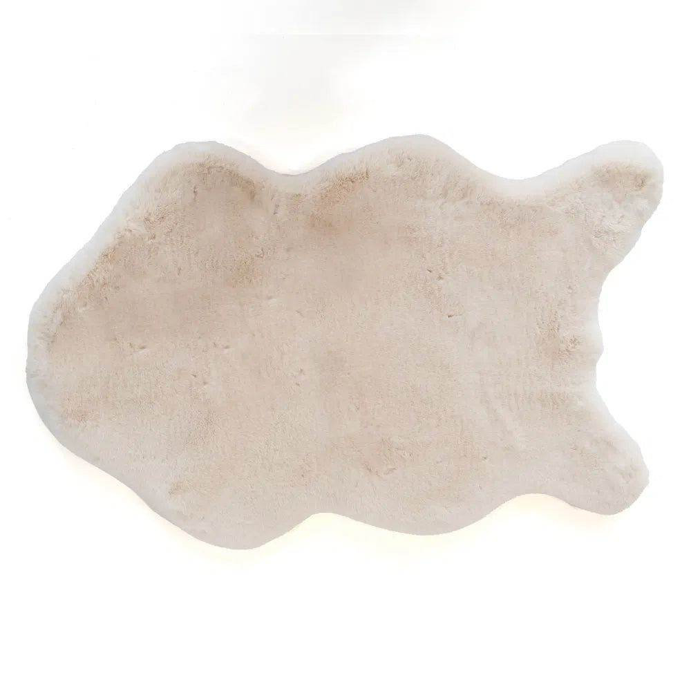 White Luxury Faux Fur Rabbit Rug 60x90cm | Annie Mo's