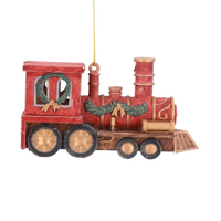 Red Antiqued Acrylic Train Decoration | Annie Mo's