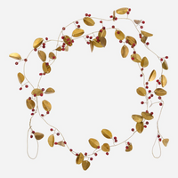 Red Berry and Brass Garland 183cm | Annie Mo's