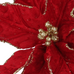 Red Clip Poinsettia with Gold Trim