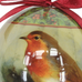 Robin Bauble with Ribbon - 8cm