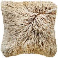 NATURAL MONGOLIAN LAMB WITH SUEDE REVERSE 40 X 40 | Annie Mo's