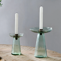 Bevyn Recycled Glass Candle Holder - Green | Annie Mo's