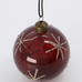 Set of Four Burgundy Star Baubles 8cm