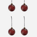 Set of Four Burgundy Star Baubles 8cm