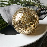 Set of Four Golden Baubles 8cm | Annie Mo's