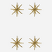 Set of Four Golden Glitter Star 12cm