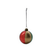 Set of Four Red Green and Golden Baubles 8cm