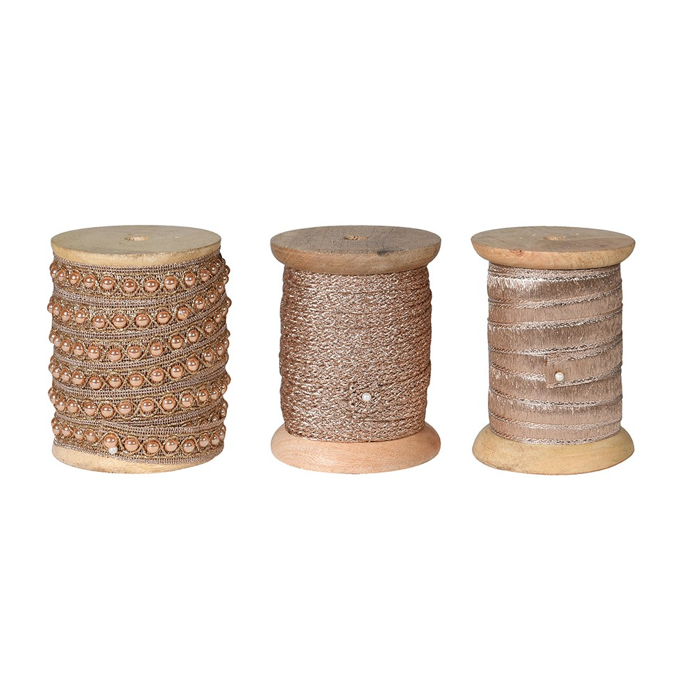 Set of Three Assorted Copper Ribbon Spools 1000cm | Annie Mo's