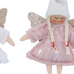 Set of Two Pink and White Fabric Fairy Decorations