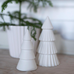 Set of Two White Porcelain Trees