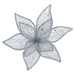 Sheer Beaded Silver Poinsettia Clip | Annie Mo's