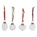 Snow Drop Baubles - Clear Crackle (Set of Four) 5cm