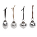 Snow Drop Baubles - Silver Crackle (Set of Four) 5cm