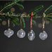 Snow Drop Baubles - Silver Crackle (Set of Four) 5cm | Annie Mo's