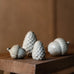 Beige Melange Set of Two Ceramic Acorns