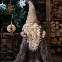 Brown Faux Fur ADAM Santa 49cm | Annie Mo's