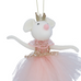 Three Assorted Pink and White Fabric Ballerina Mice