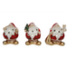 Three Assorted Round Ceramic Santa Night Lights - 15.5cm | Annie Mo's